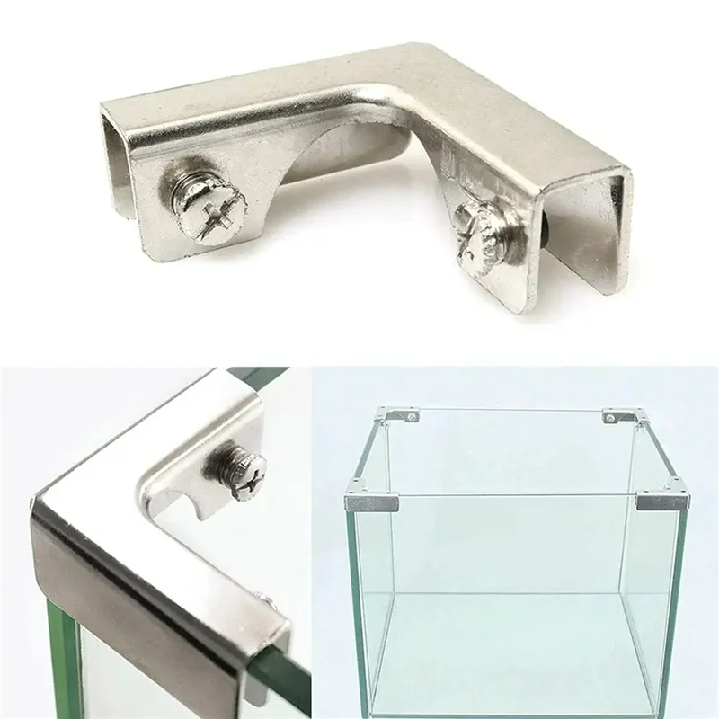 AA84 4Pcs L 유형 유리 고정 클립 6-10Mm 가구 하드웨어 유리 액세서리에 대 한 2 웨이 유리 커넥터