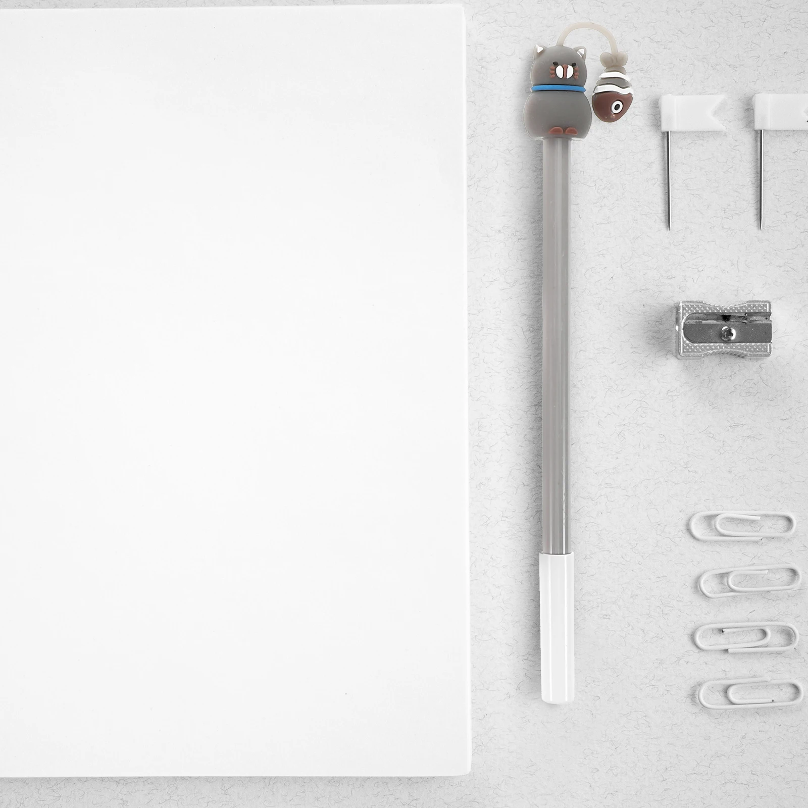 

10 Pcs Cardboard Pen Cute Cartoon Penguin Pens Cat Gel Animal Writing Bear Party Favors Multicoloured Ballpoint Black Ink