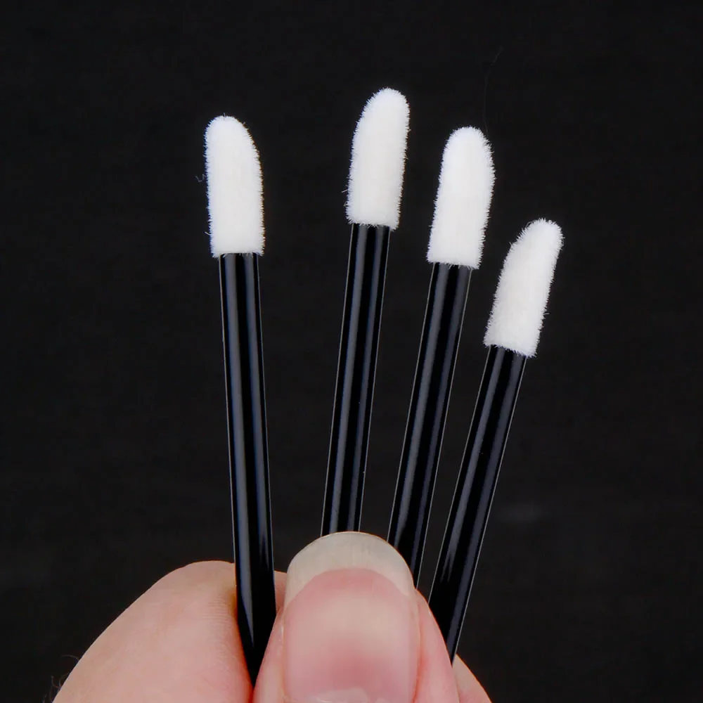 ブラシ女性口紅まつげ眉毛 50/100 個使い捨てリップクリーニングアクセサリー卸売グロスワンドアプリケーターメイクアップツール