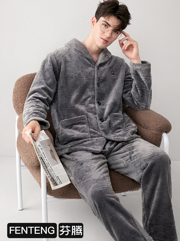 fenteng-cardigan-abierto-de-coral-fce-spwear-thiened-para-hombre-cardigan-abierto-ropa-para-el-hogar-pijamas-calidos-de-invierno-de-talla-grande