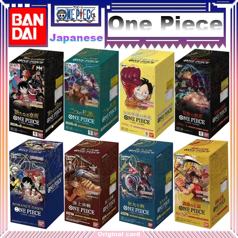 Original Bandai One Piece Card Japanese Versions OPCG OP-01/02/03/04/05/06/07/08/09 Anime Supplement Box Cards Children Gifts