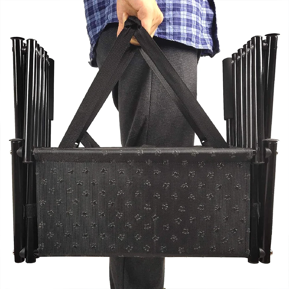 Soporte de escaleras para mascotas de 5 escalones de hasta 150 libras Soporte de escalera plegable para mascotas con superficie antideslizante para camas altas, camiones, automóviles y SUV