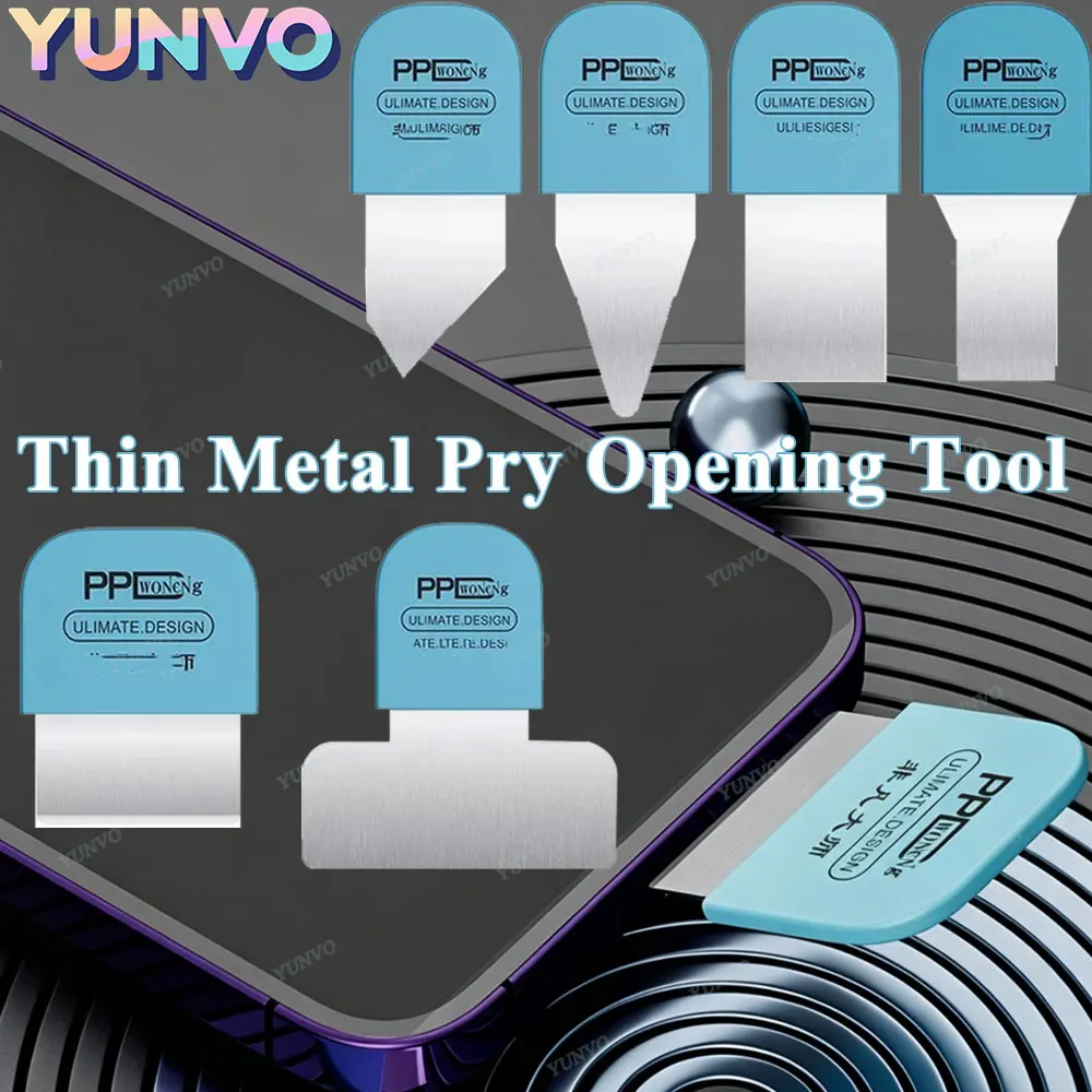 Ultra Thin Metal Pry Opening Tools Steel Spudger for Mobile Phone Screen Separation Laptop Chip Battery Disassembly Repair Hand