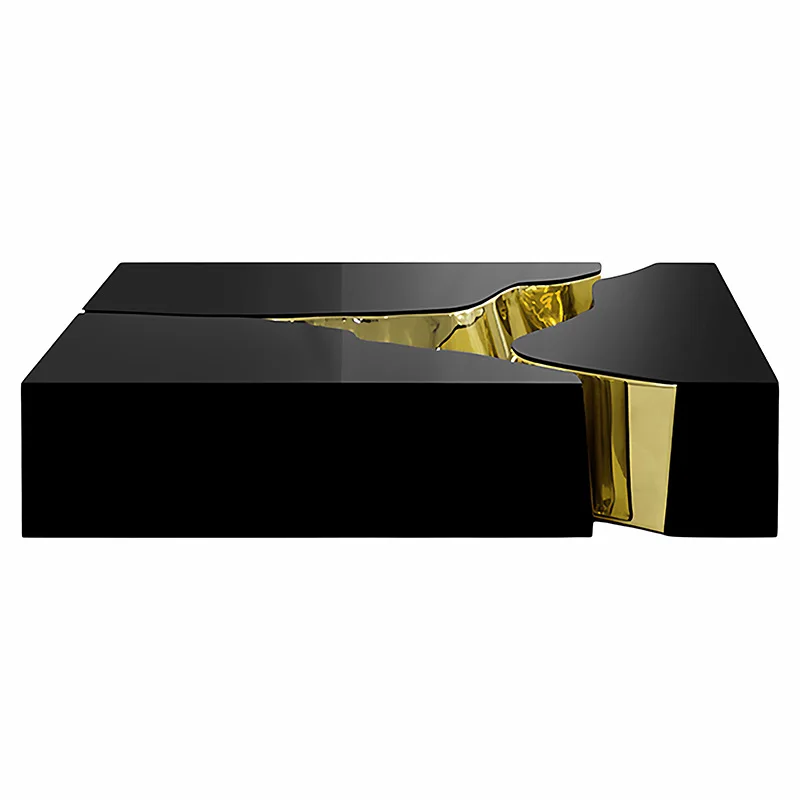 

Modern minimalist light luxury stainless steel entrance table high-end feeling living room home tea table metal paint rectangle