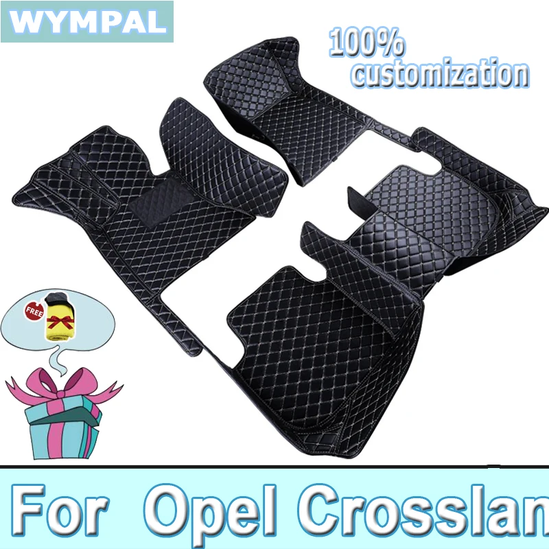 Car Floor Mats For Opel Crossland X 2017-2020 DropShipping Center Interior Accessories 100% Fit Leather Carpets Rugs Foot Pads