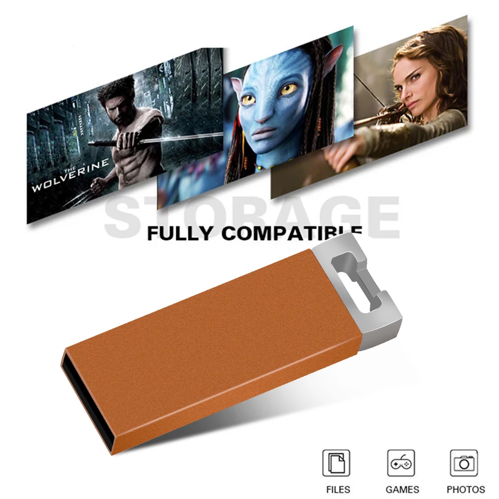 Real capacity Metal USB Flash Drive  64GB 32GB 16GB 8GB 4GB  Flash USB2.0 pen drive waterproof Flash  PenDrive custom logo