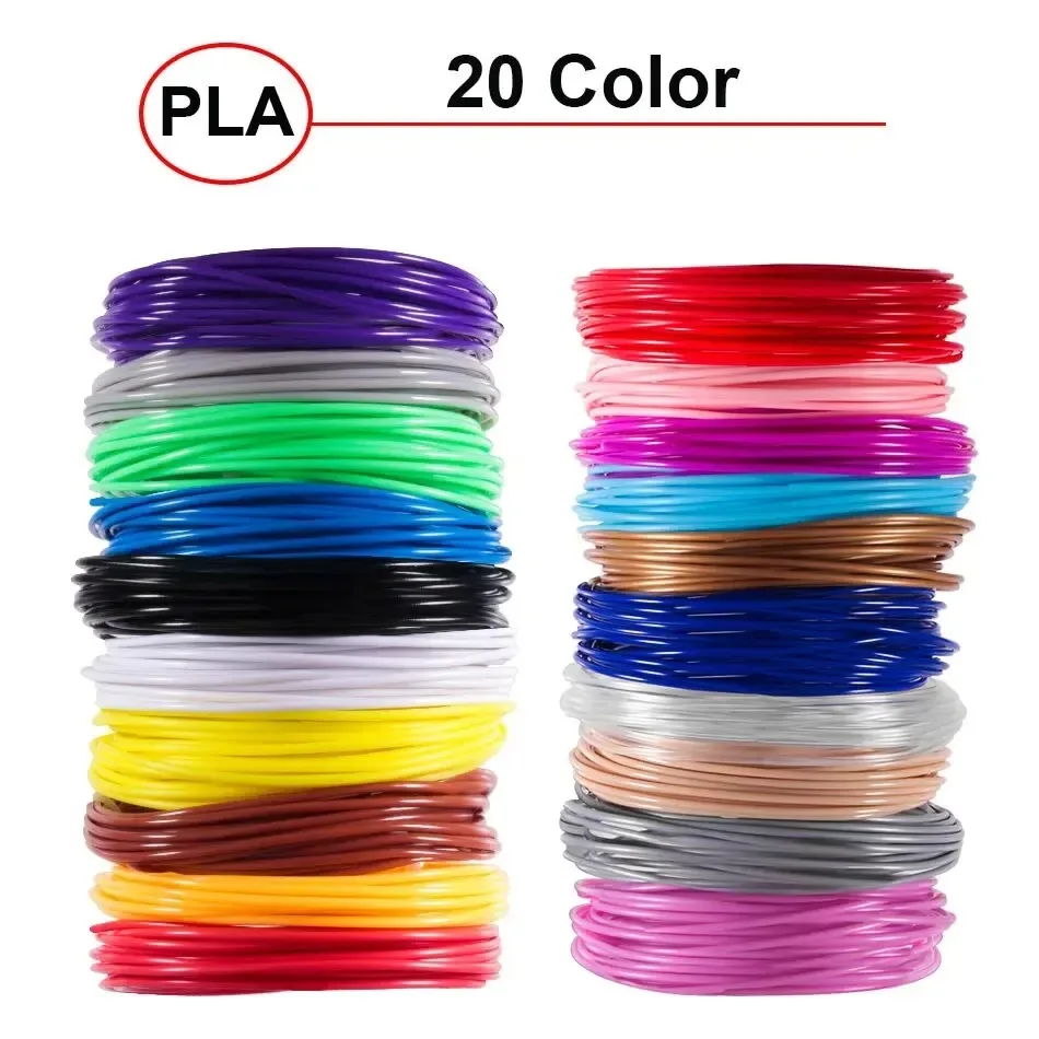 3D Pen Refills 5M High Precision PLA Filament Cable Mate for 3D Pen Printing Multiple Colors Available 10/20 Colors Options