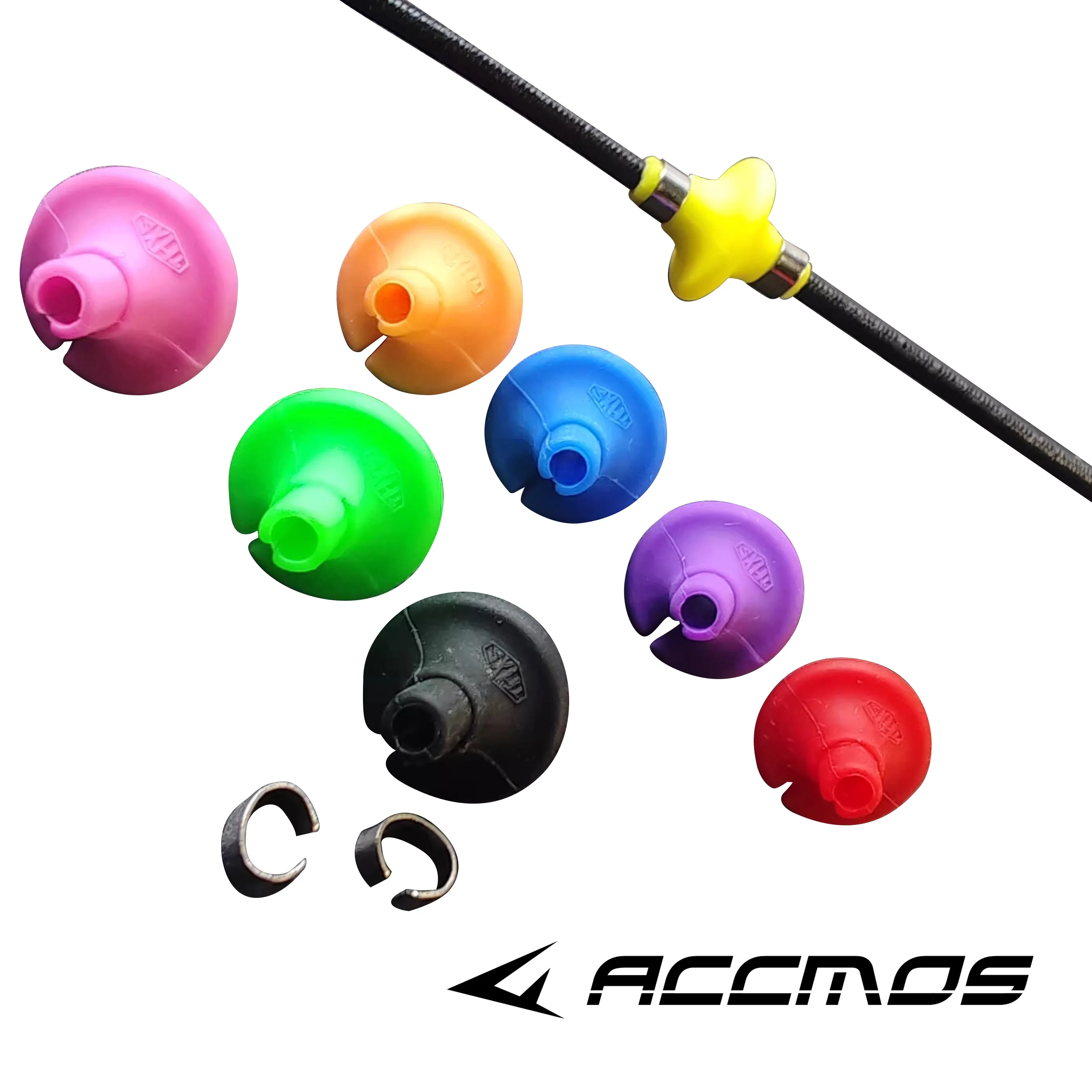 【セール中】1/2 セットアーチェリー弓ストリングリップビーズ 2 個の銅クリップ付きユニバーサルリカーブコンパウンドボウアクセサリー