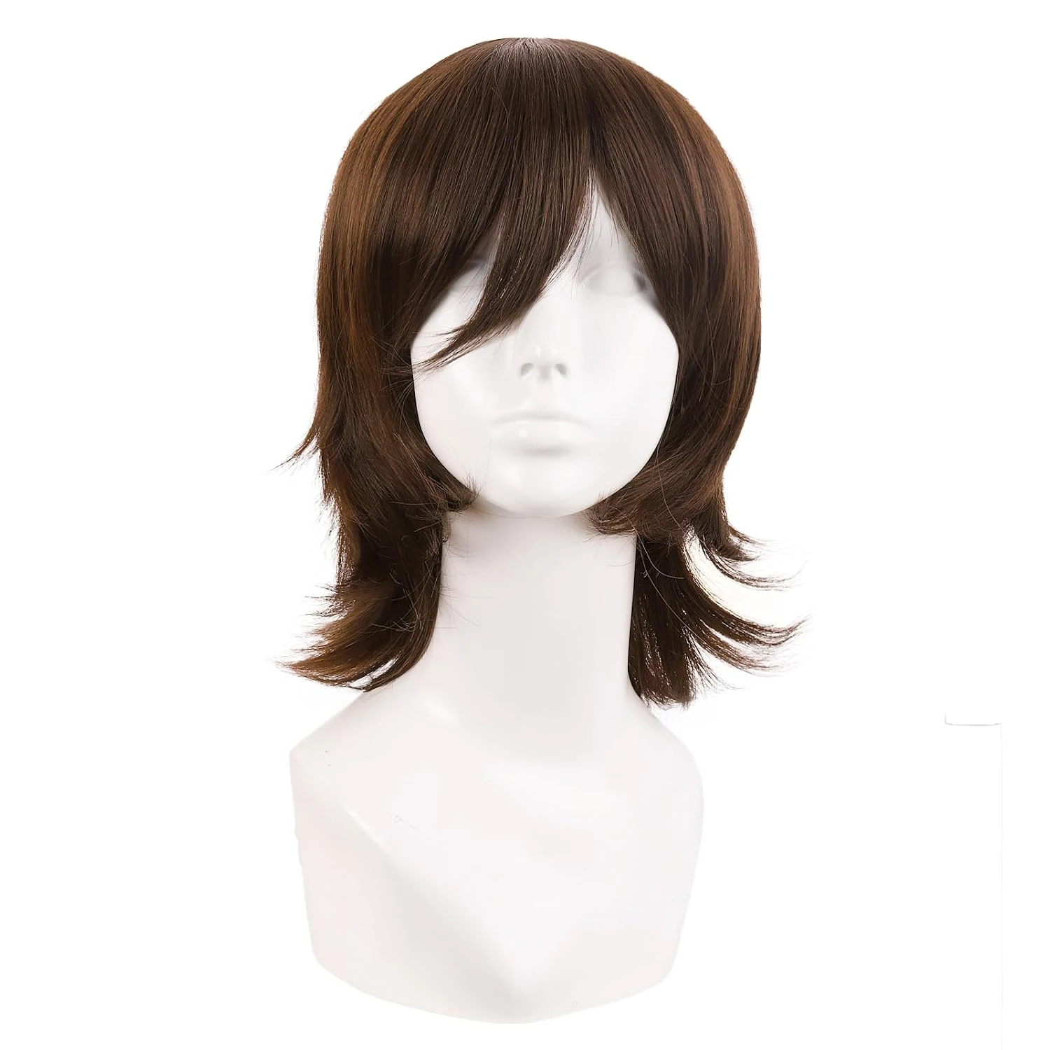 10 Inch Short Cosplay Wolf Tail Synthetic Side Bangs Party Wig image 6