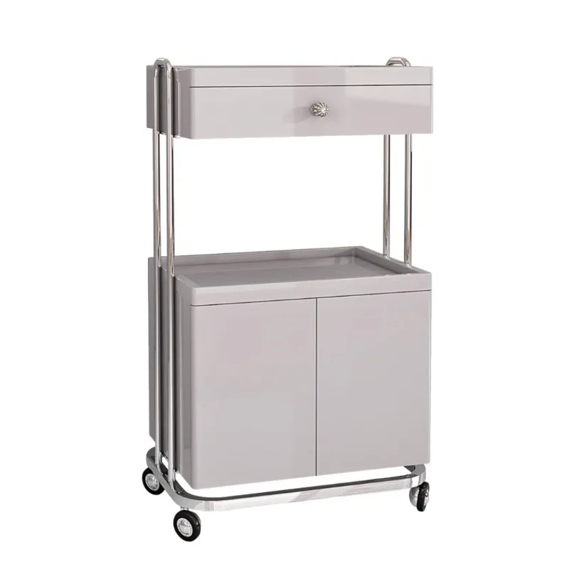 Rolling Beauty Salon Trolley, Carrinho de ferramentas, Manicure Carrito Con, Organizador moderno, Móveis de luxo, HD50TC