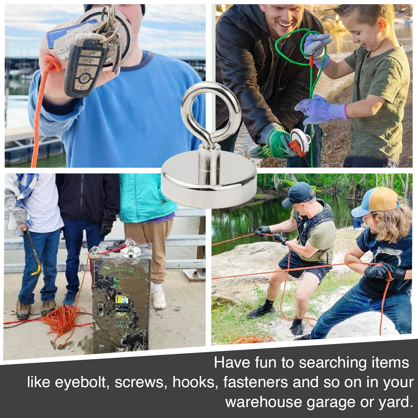 10-42mm Potente Magnete Gancio Super Potente Magnete Al Neodimio Forte Magnetico Iman Magneat Pesca Iman Magnetti Ima N52 Neomidio