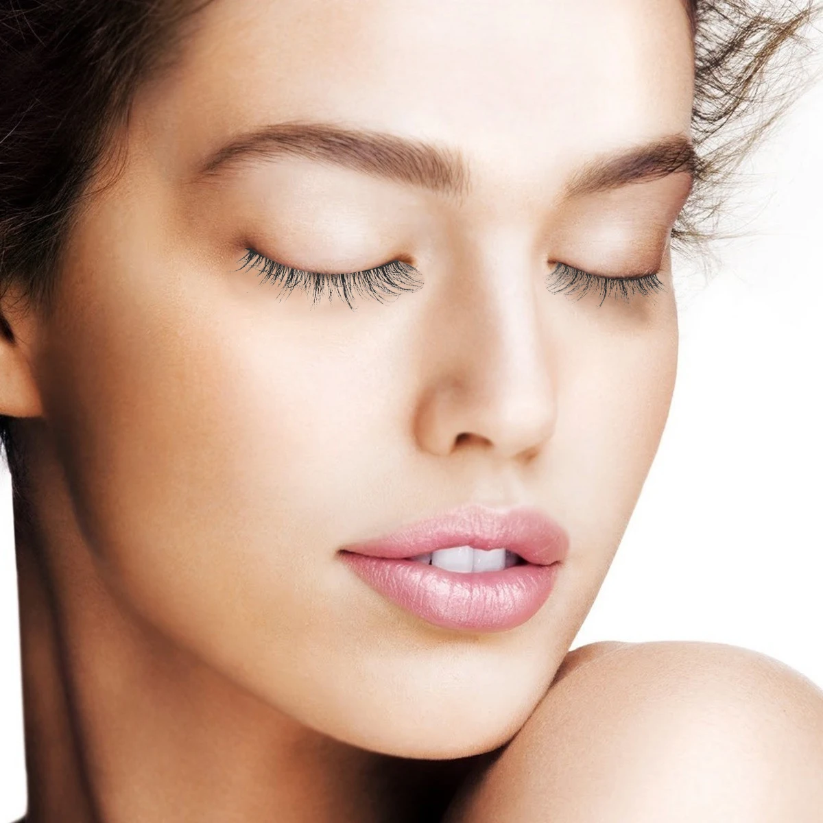 

1Pcs Natural Thick Self-Adhesive False Eyelashes Long Handmade Fiber Fake Lashes for Night Out Daily Makeup Fake Eyelash