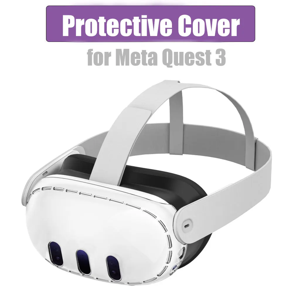 VR Helmet Anti-Throw Headset Cover Hard Sleeves Protective Cover Cases for Meta Quest 3 VR Headset Glasses Accessories