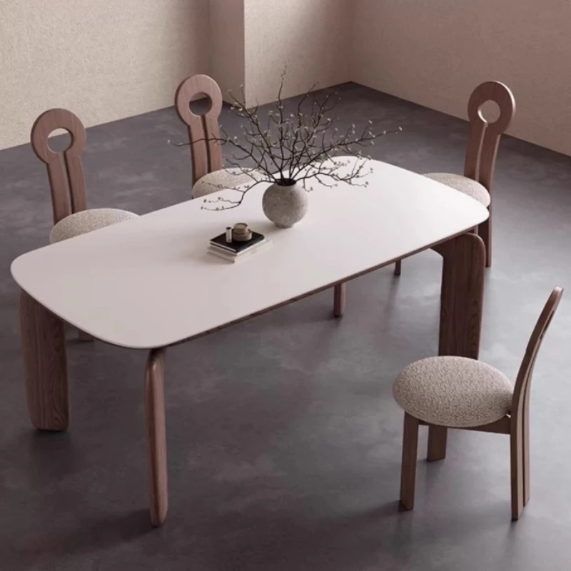 

Wood Nordic Dining Table Waterproof Rectangle Living Room Luxury Dining Table Relaxing Modern Set Sala Da Pranzo Furniture