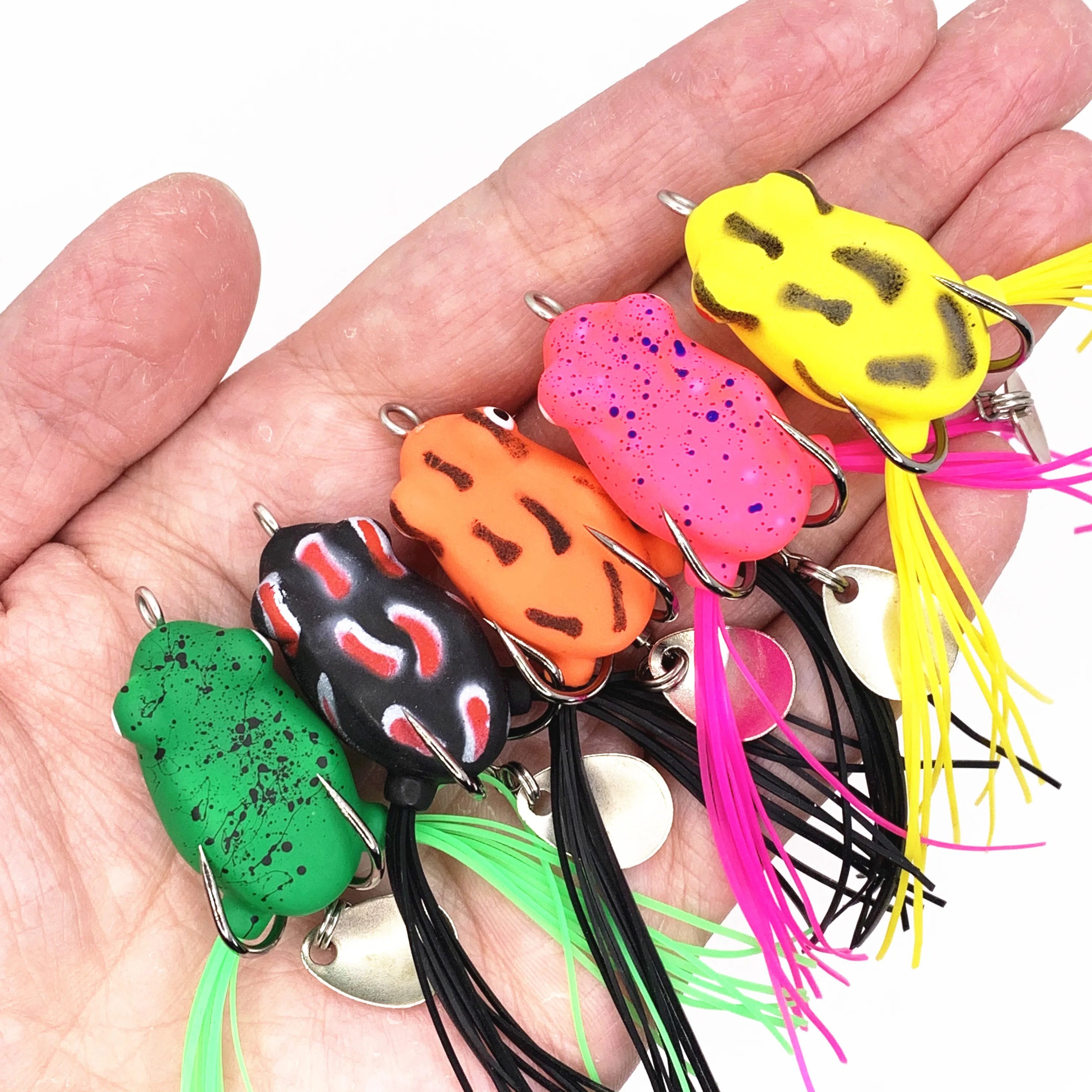 Mini Soft Frog Lure 3CM 4G, Floating T3D Eyes Fishing Bait, Topwater Casting Lures With Weedless Hooks 1Pc