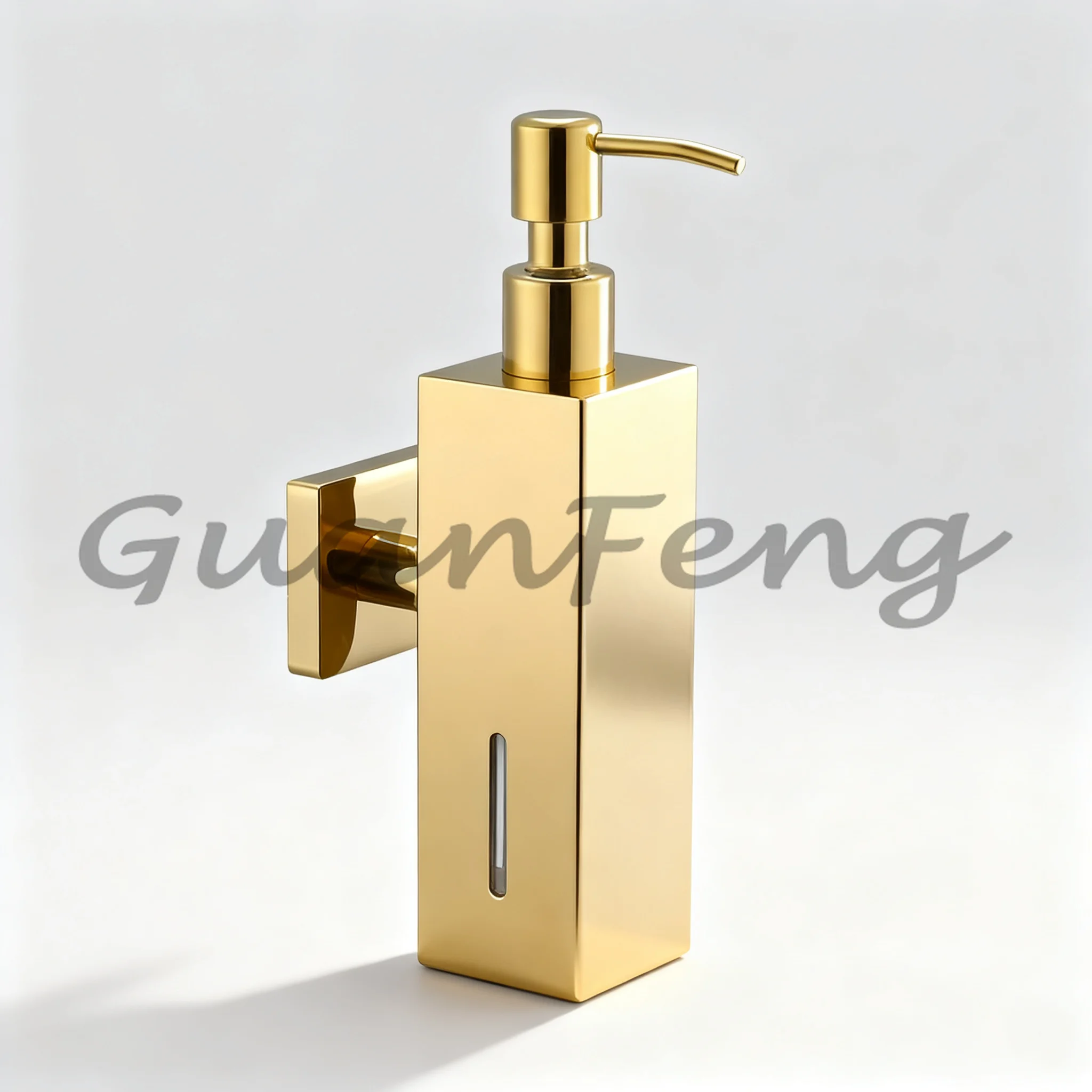 Stainless Steel Wall Mounted Liquid Soap Dispenser Drilled Installation Hanging Bottle for Hand Soap & Shower Gel