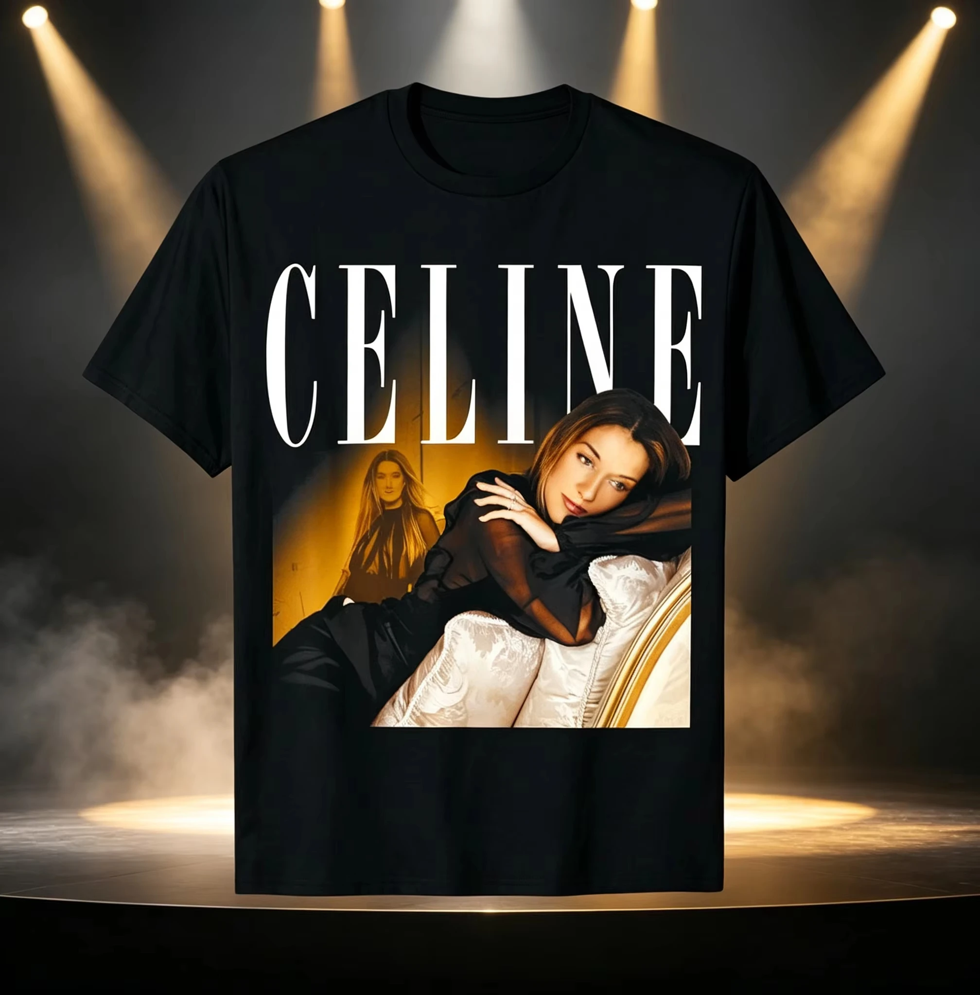 Celine Dion Metal Funny Large Printed Cotton Men's T-Shirt Short Sleeve T-Shirts Titanic Movie Hipster Tops