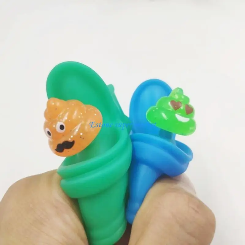 090B Hand Pinch Vent Toy Stretchy Toilet Poop Toy Lovely Pranks Funny for Kids