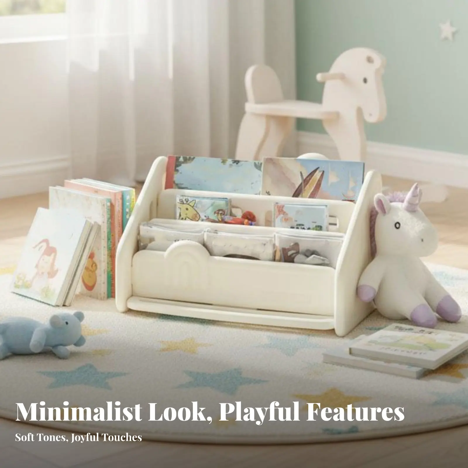 

Многофункциональный модульный органайзер для игрушек в форме домика, большой вместимости, с безопасными закругленными углами для детей