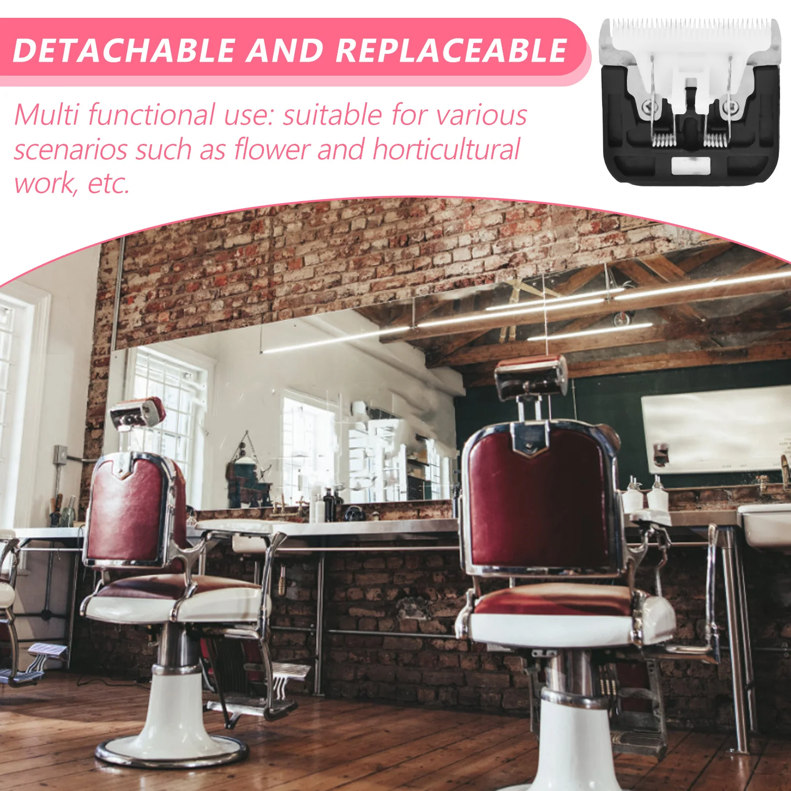 

2Pcs Electric Clipper Blades Replacement Heads for Pet Hair Trimmer Dogs Cats Paw Face Ear Grooming Professional Trim Blades