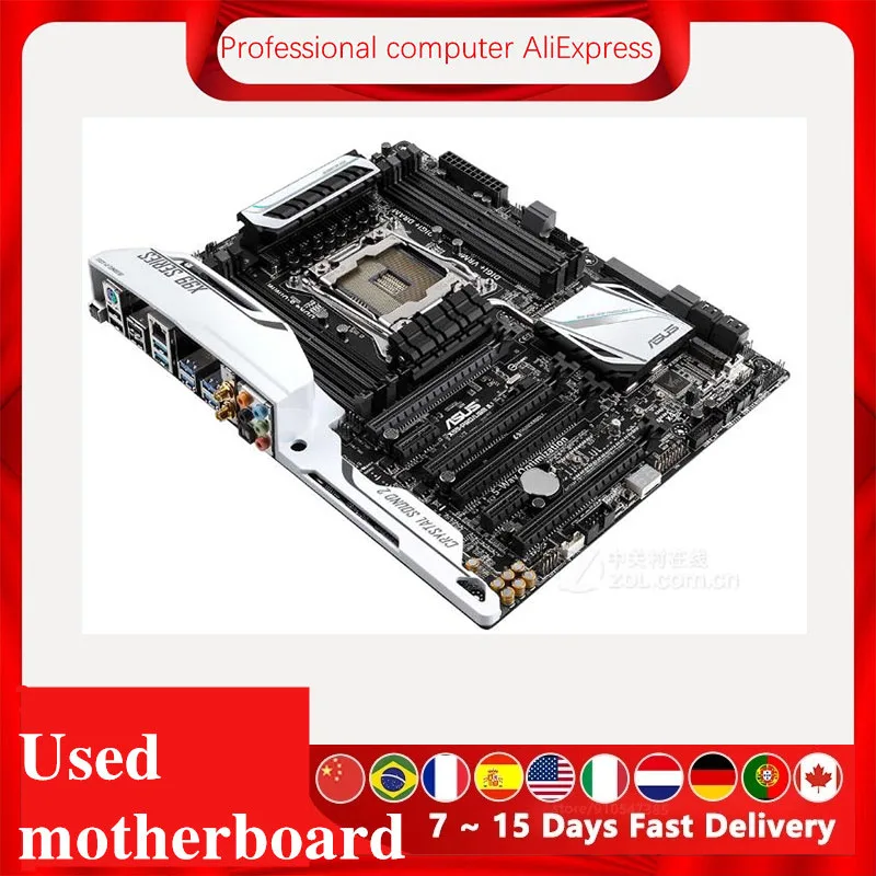 Imagem -04 - Placa-mãe de Mesa Original Usada para Asus X99-pro Usb 3.1 X99m Soquete 2011 Lga 2011 Core i7 Lga2011 v3 Ddr3