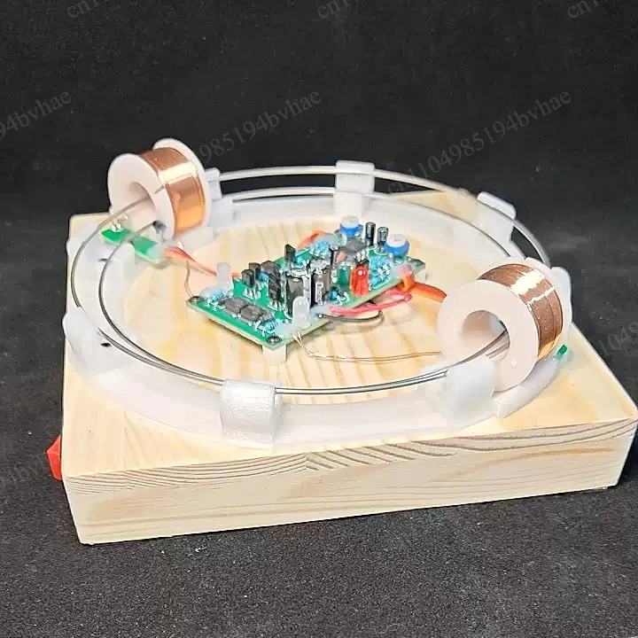 DIY Double/four Coil Electromagnetic Accelerator Particle Circular Motion Electromagnetic Induction Physics Experiment Model