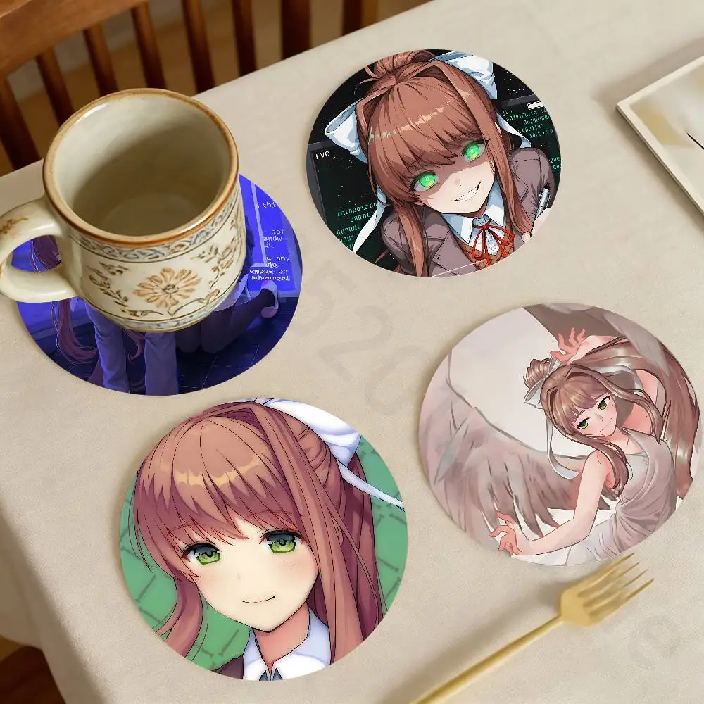 

Cartoon Character M-Monika Wooden Theme Desktop Heat Mats Home Decor Coffee Mug Coasters For Office Restaurant