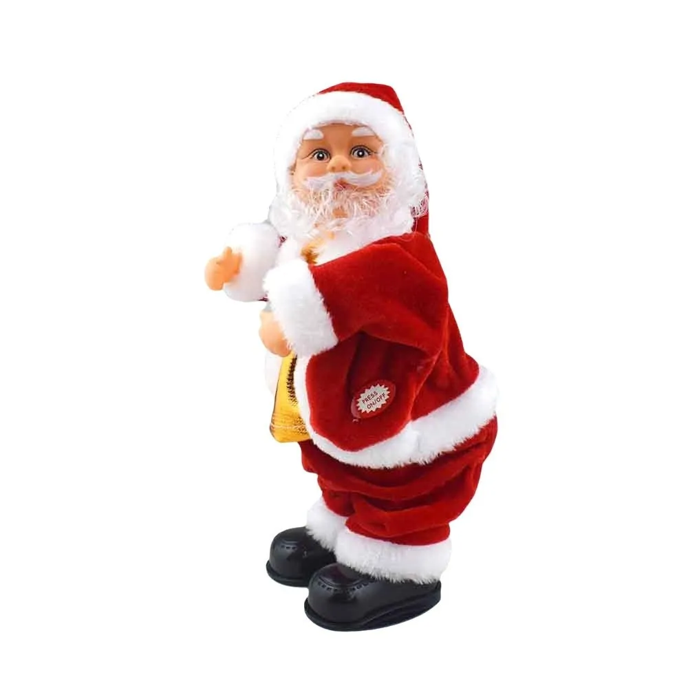 Funny Standing Santa Claus Decorations Electric with Music Santa Claus Twerking Figurine Doll Xmas Tree Ornament Gifts