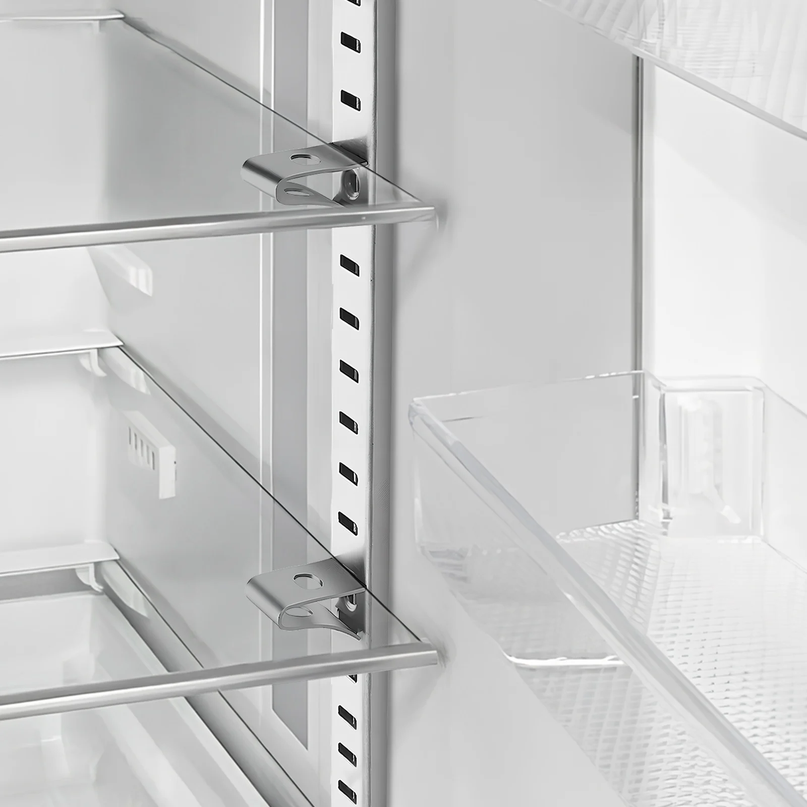 

50 pcs Stainless Steel Shelf Clips For Cabinet Sturdy Shelf Support Pins Replacement Brackets Metal Shelving Clips Storage