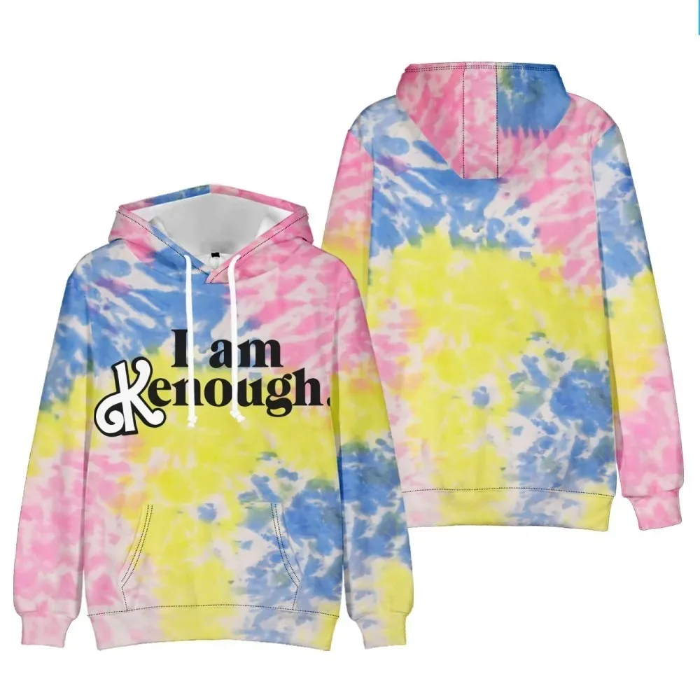 New Spring Autumn Men Women Barbie I Am Kenough Hoodie Casual Pullover Fashion Long Sleeve Hooded Clothing Male Streetwear Coat