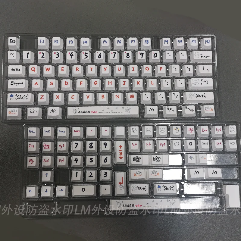 132 Keys Graffiti Hand Painted Style Keycap Cherry Profile PBT Keycaps For Mechanical Gaming Keyboard DIY Custom Cute Key Caps