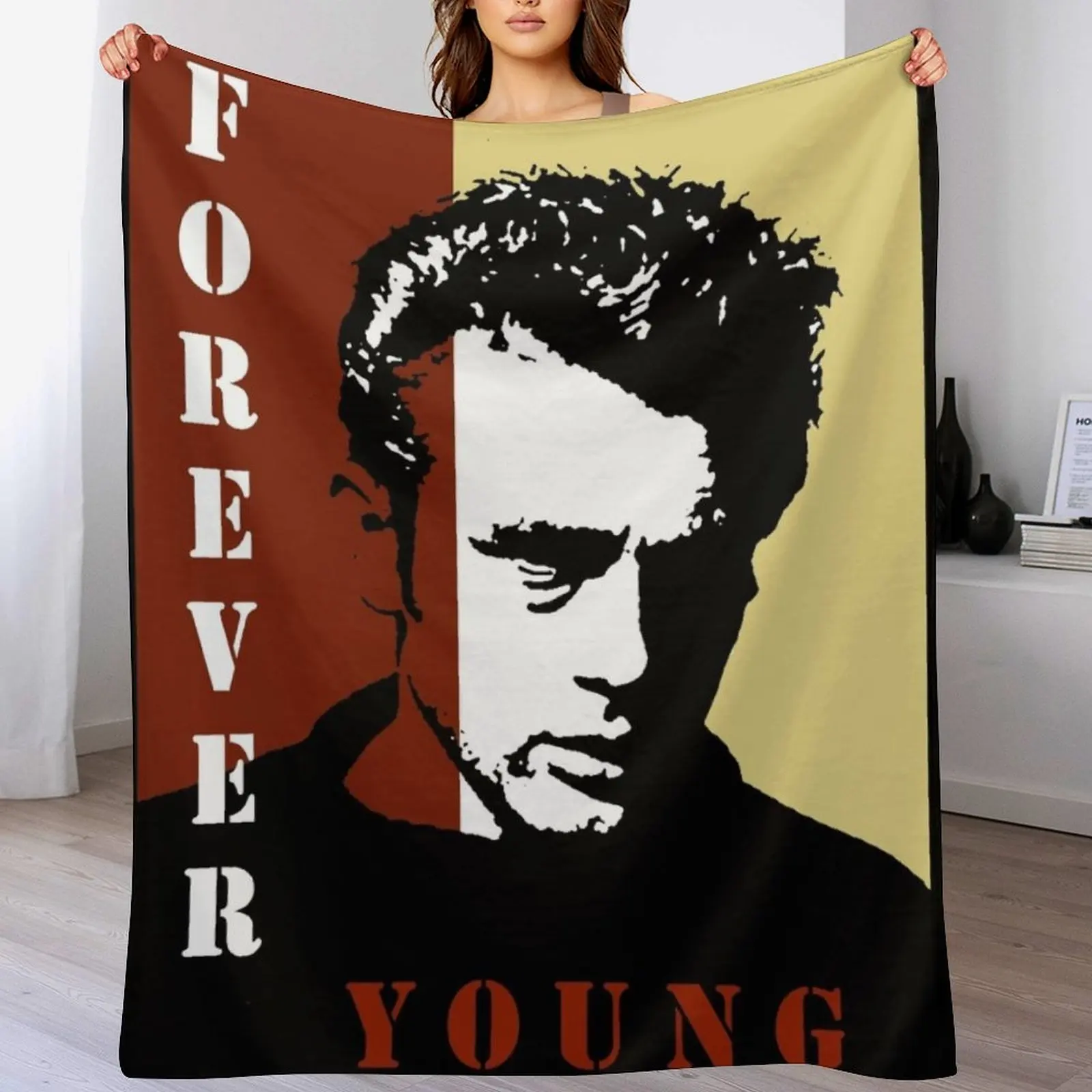 

Forever Young Throw Blanket Multi Use Warm Blanket for Living Room Bedroom