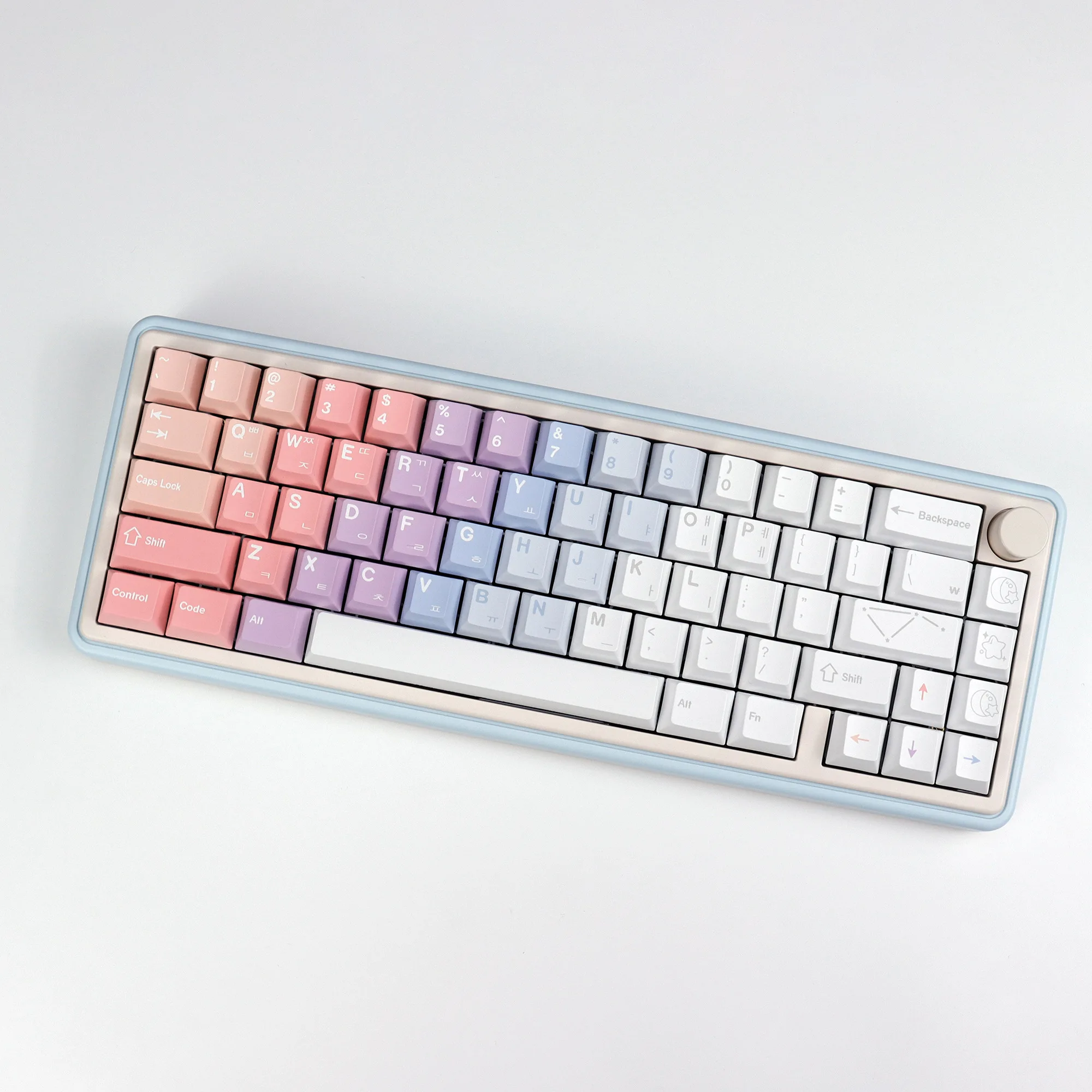 KBDiy الكورية Dreamscape Keycap PBT Hangul الكرز الشخصي أغطية المفاتيح مخصص أليس سبليت الفضاء ISO للوحة المفاتيح الميكانيكية بلوتوث