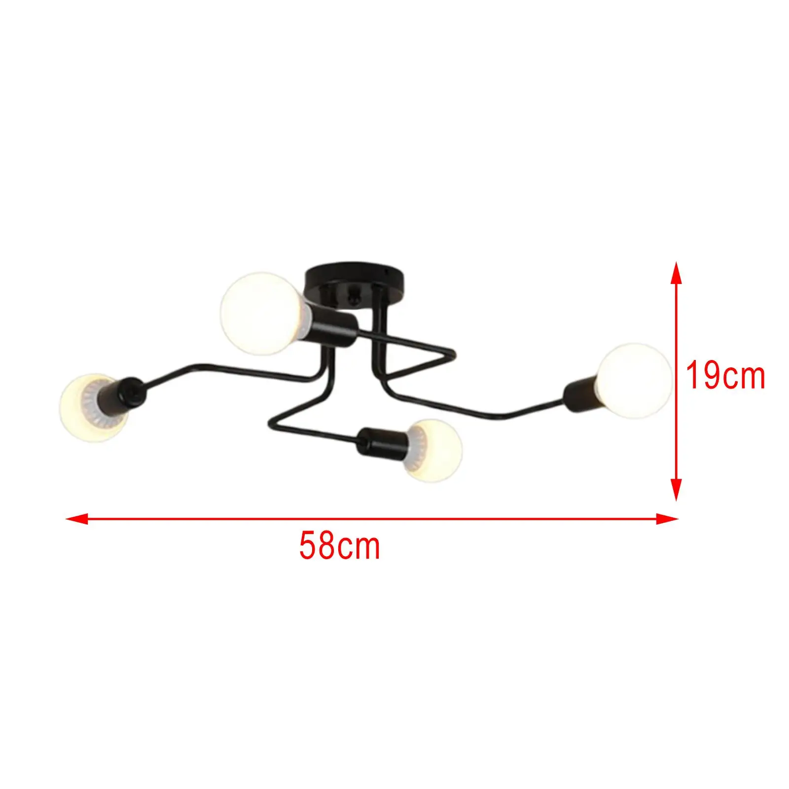 

Chandelier Wrought Iron Art Shape Ceiling Pendant Light Creative Home Decor
