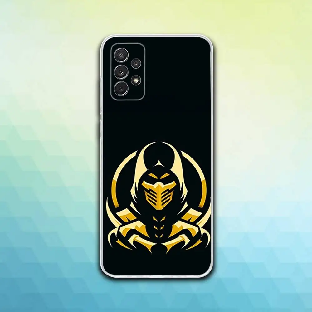 حافظة هاتف K-Kombat Game M-Mortal لهاتف سامسونج S30,23,21,22,20، FE lite، S10،9،8،7 PIus Note20 Ultra شفافة