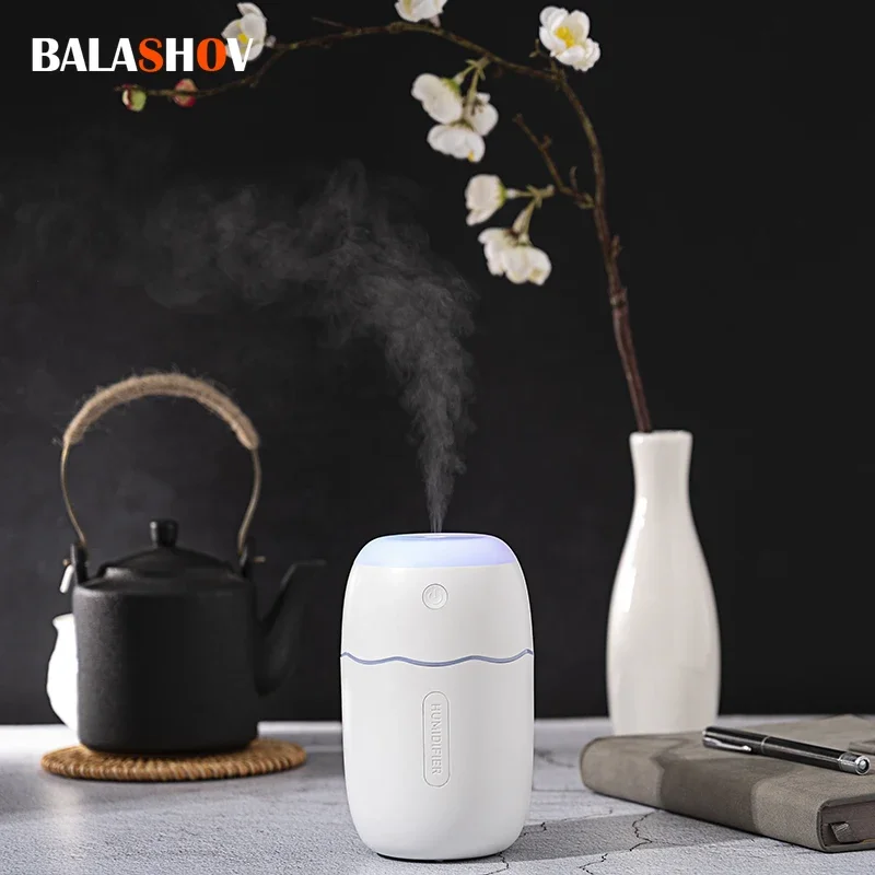 

280ML USB Mini Romantic Color LED Night Lamp Humidifier - Portable Home Office Car Diffuser