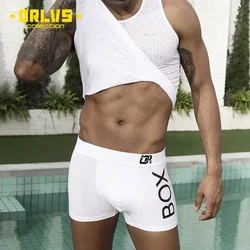 men's underwear cotton U convex design mid-waist cotton boxers loose breathable boxers men