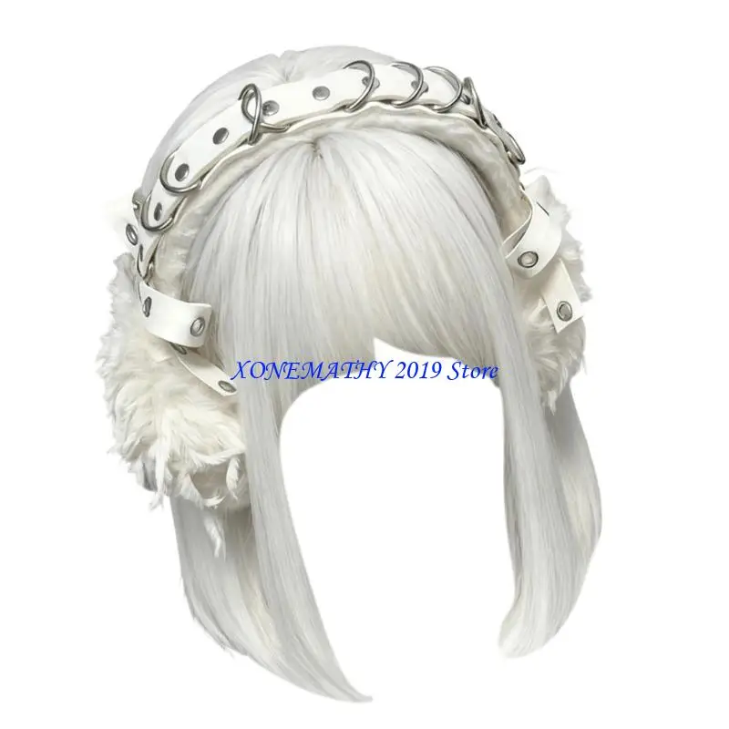 F42F تدفئة الأذن الشريرة لحدث الهالوين واقي الأذن للثقافة الفرعية للمراهقين البالغين