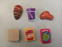 100pcs Kawaii simulation food Biscuit ham Flatback Resin Cabochon DIY Headwear craft Accessories