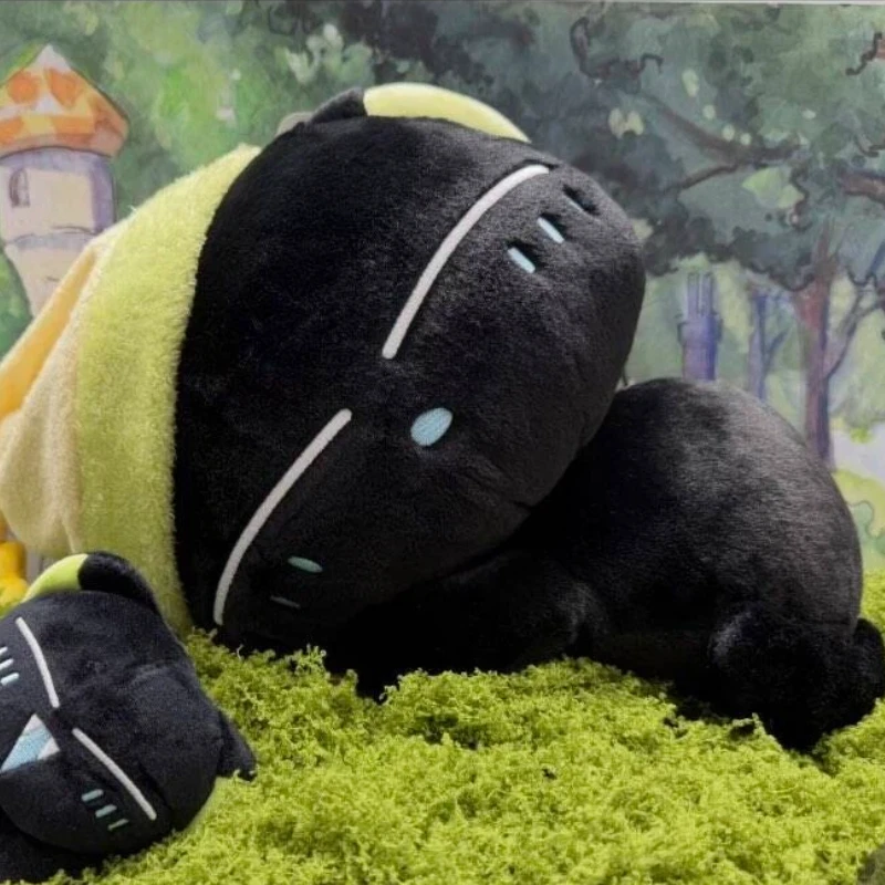 

In Stock The Legend Of Luo Xiaohei Series Sleep Style Black Cat Plush Toy Anime Peripheral And Collectible Ticket Stub Sleep Pal
