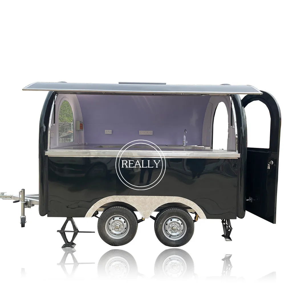 Designed Food Trailer Airstream Mobile Food Coffee Truck Bar Catering Trailers Fully Equipped Ice Cream Food Cart