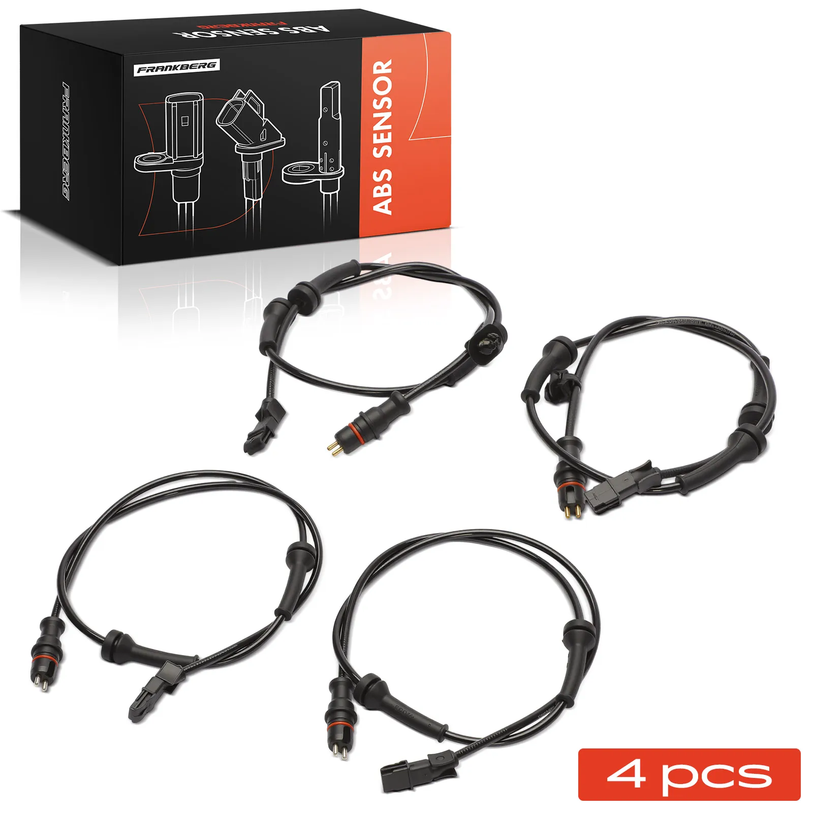 Frankberg 4x ABS vooras en achteras voor Renault Scenic 2 Grand Scenic Megane 2004-2009 8200446282 8200296571 8200043136