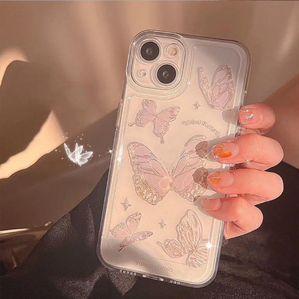 Funda de mariposa de fantasía para Redmi, carcasa trasera transparente para Redmi 12, 10, 9, 9A, 9C, 13C, 12C, 10C, 9T, 7, 8, A1, A2 Plus, Xiaomi POCO X3 Pro, F3