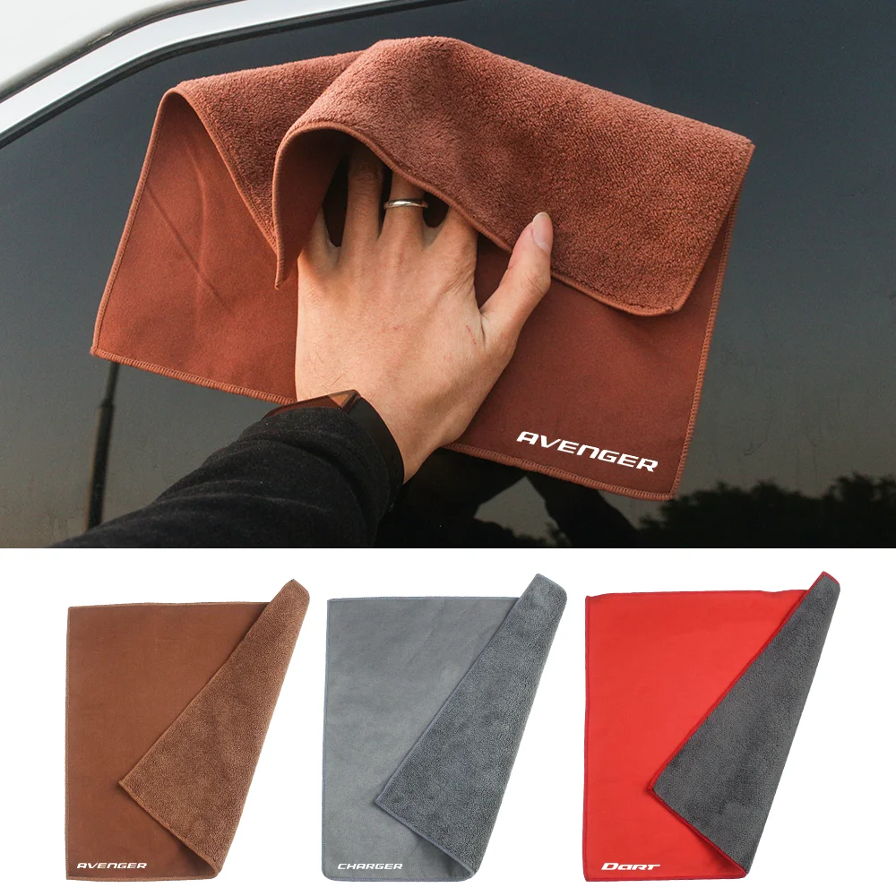 

Car Drying Towel Suede Coral Velvet Double-sided Car Cleaning Cloth Auto Absorbent Towel For Dodge AVENGER CARAVAN CHARGER DART