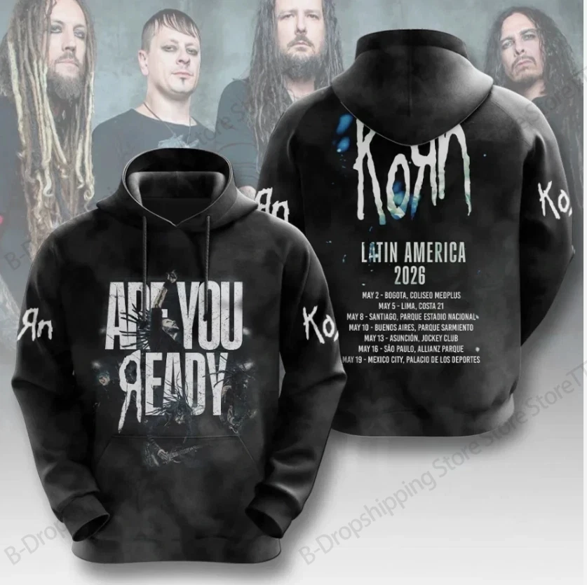 

Хип-хоп рок Korn Band 3d толстовка с принтом для мужчин и женщин модная винтажная спортивная толстовка большого размера спортивный костюм для фанатов мужская одежда