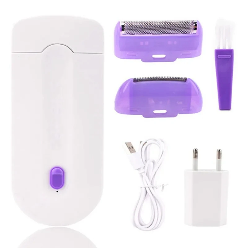 USB Rechargeable Women Epilator Portable Body Hair Shaver Rotary Face Leg Bikini Lip Depilator Hair Remover