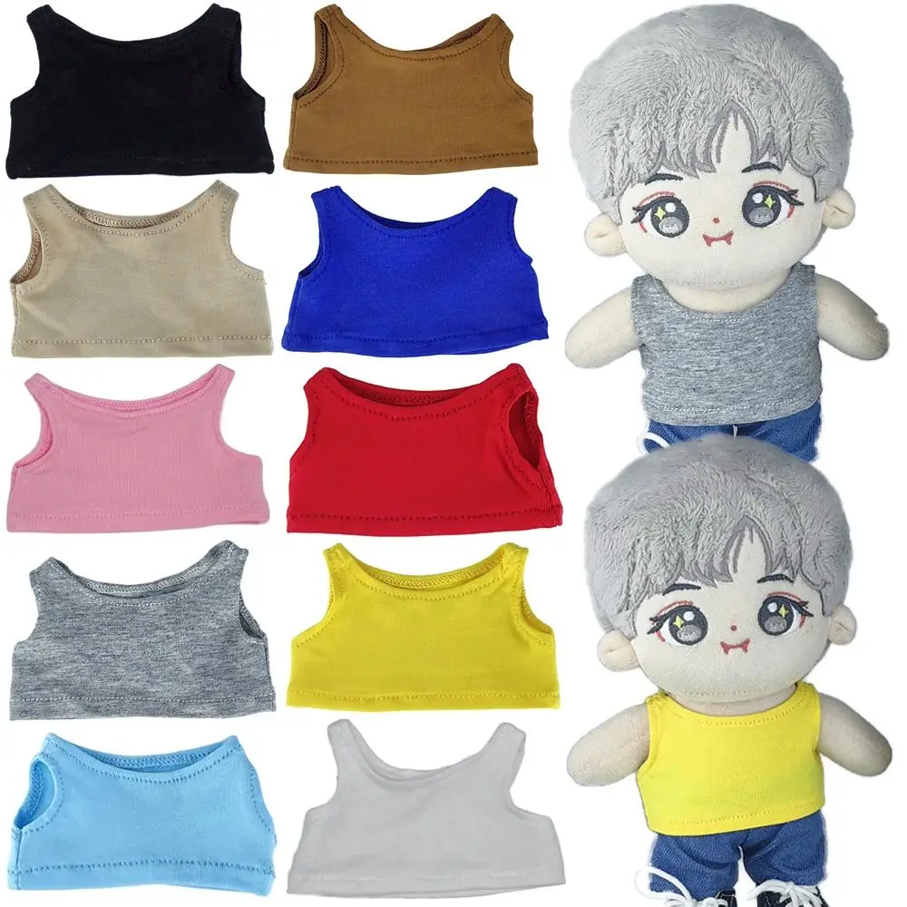 Gift Multicolor Dolls Clothes 10cm Accessories Doll Vest Replacement Outfit DIY Sleeveless T-shirt Cotton Stuffed Doll