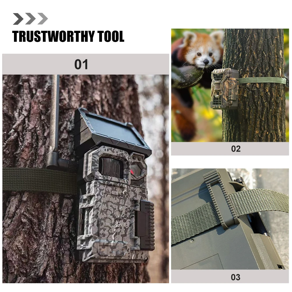 

2pcs 2 Rolls Outdoor Camera Bundling Strap Secure Fixing Durable Strong Buckles Easy Adjustment Camping Hiking Travel Household