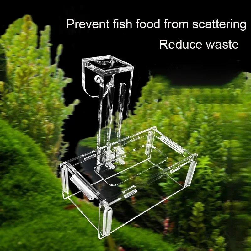 Hanging Fish Feeder Tray Anti-Drifting Floating Feeding Ring Acrylic Fixed-point Fish Food Feeder Aquatic Aquarium Accessories