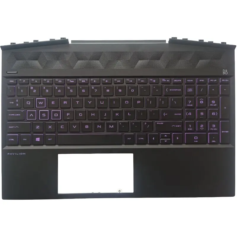 

New Laptop US Keyboard For HP Pavilion 15-DK 15T-DK TPN-C141 With Palmrest Upper Cover With Backlight L57596-001